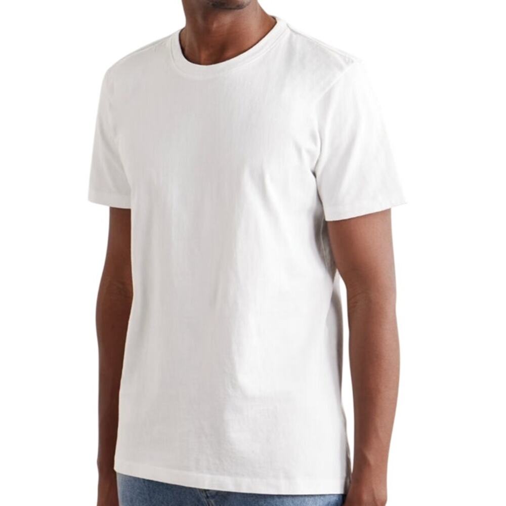 Frame Denim Mens Heavyweight T-Shirt White Cotton Jersey Size S Designer Staple